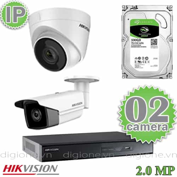 Bộ 2 Mắt Camera IP HIKVISION 2.0mp