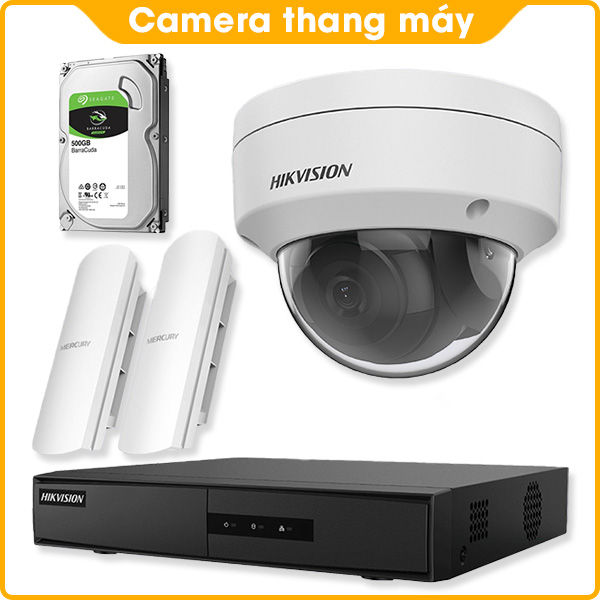 Combo Camera Thang Máy Hikvision 4.0MP - Có Âm Thanh, Kèm Đầu Ghi