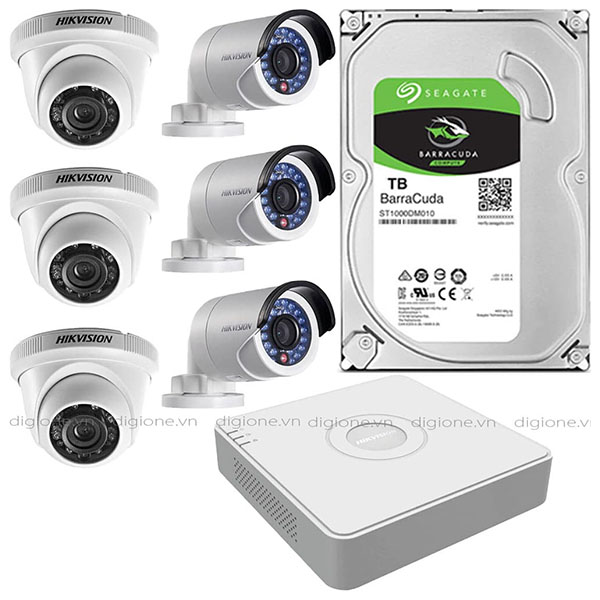 Bộ 6 Mắt Camera HIKVISION 2.0mp - Hình ảnh 2